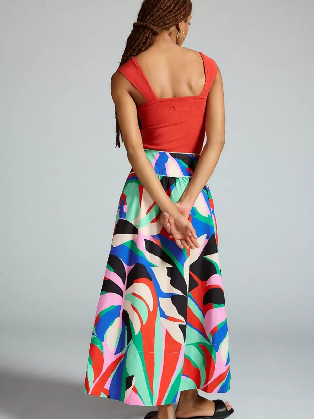 (altered) FARM RIO colorful monstera skirt (XS) - Picture 2 of 16